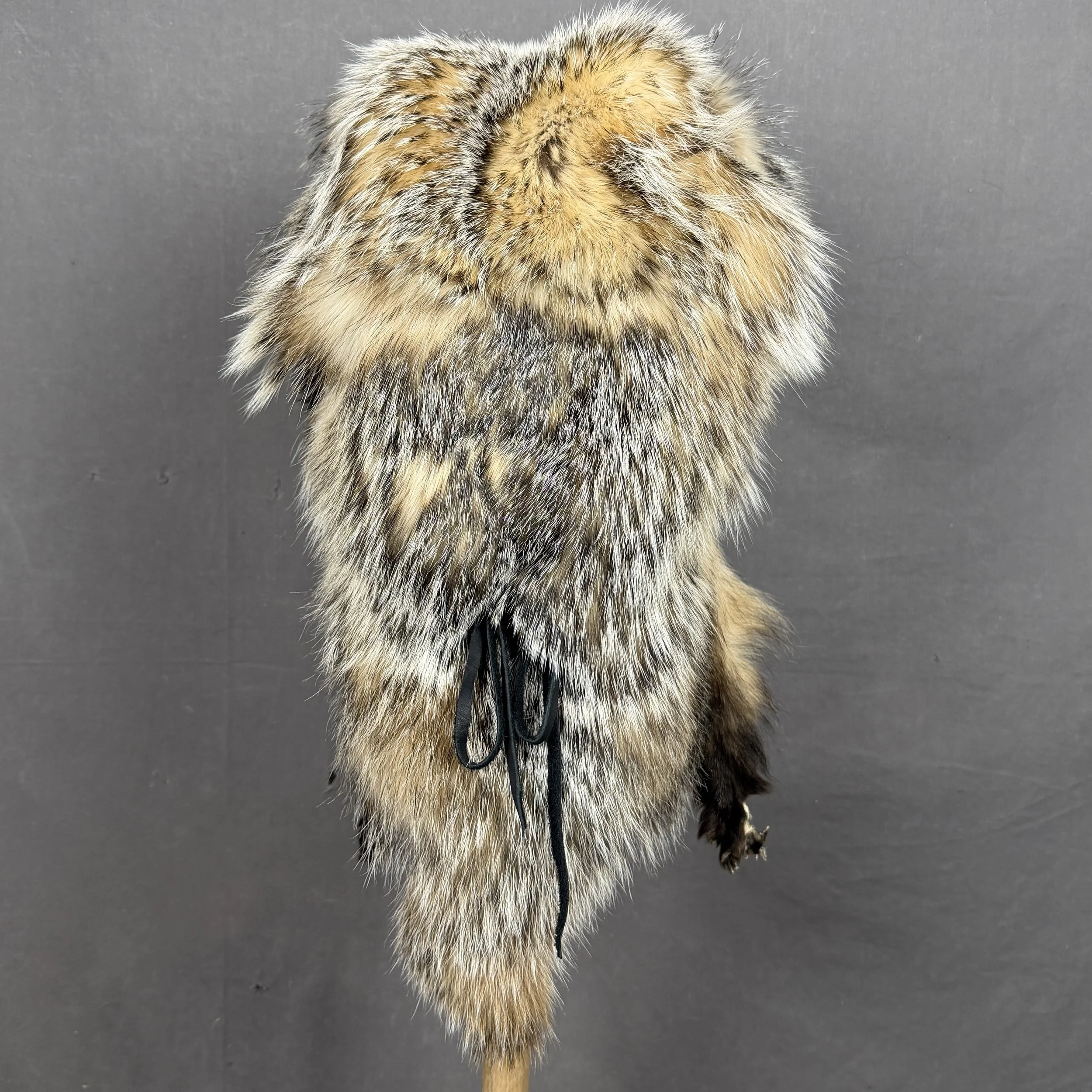 Authentic Badger Fur Hat with Face and Feet