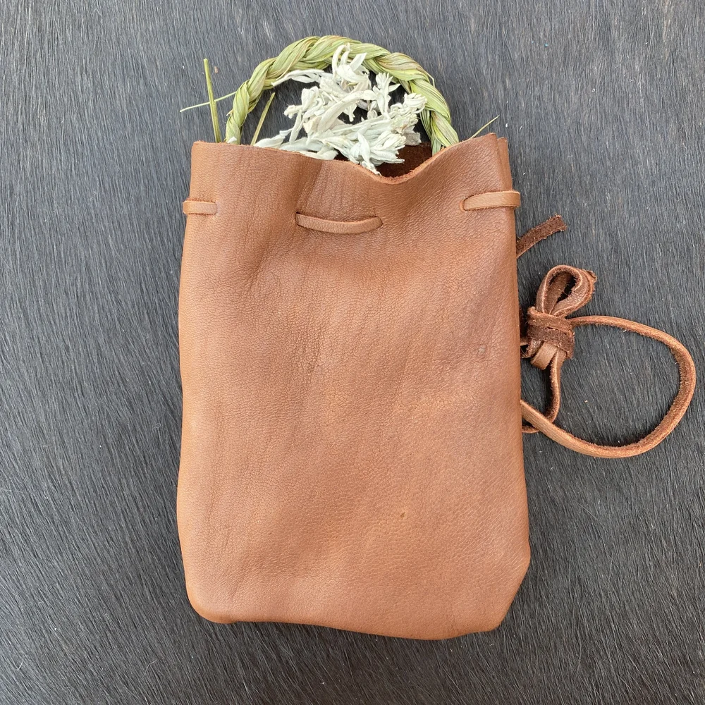 Tobacco Pouch Pattern Leather Drawstring Pouch Bag Tobacco Leaf Smoker's  Pouch Pattern NomadeCrafts