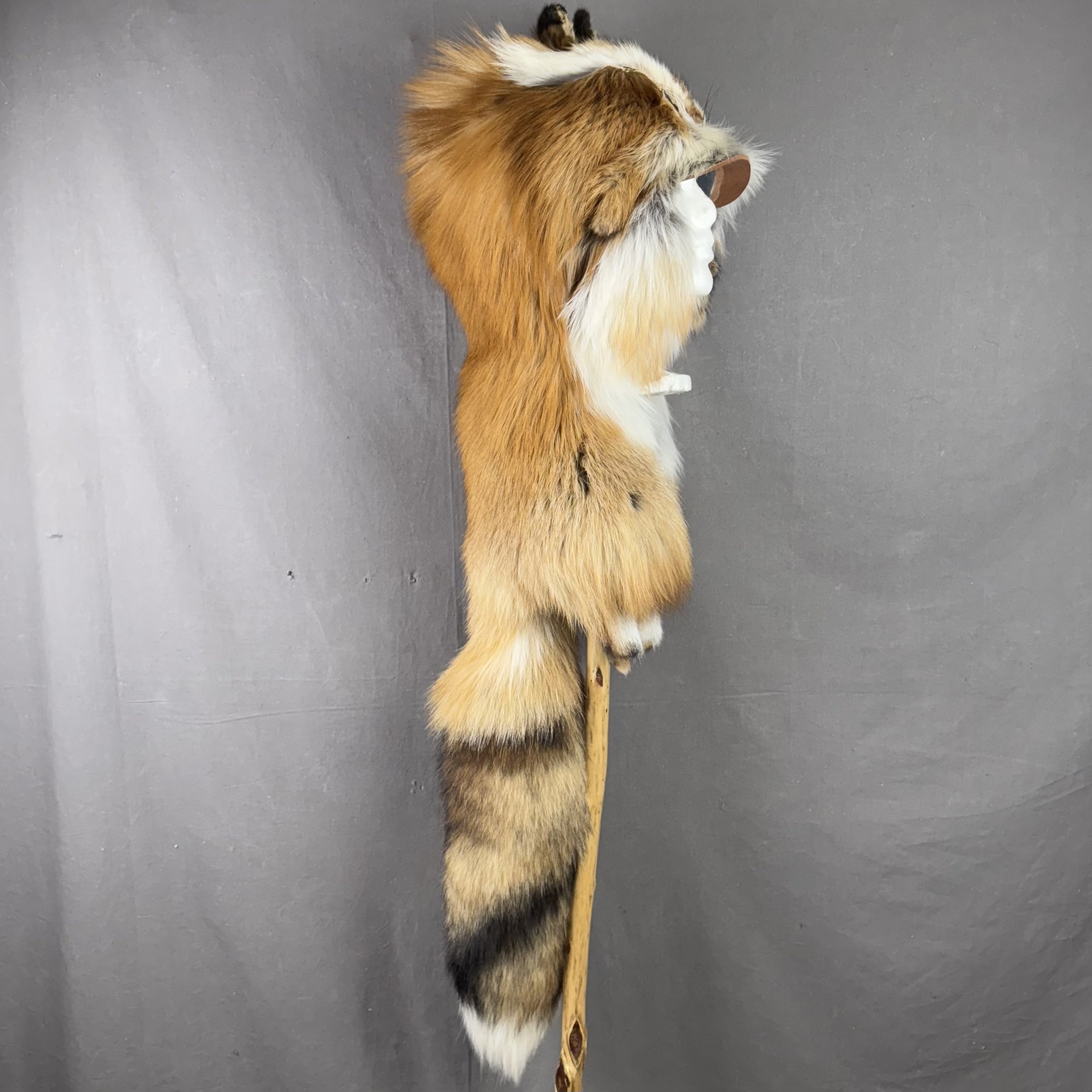 Red Fox Mountain Man Hat with bill and face