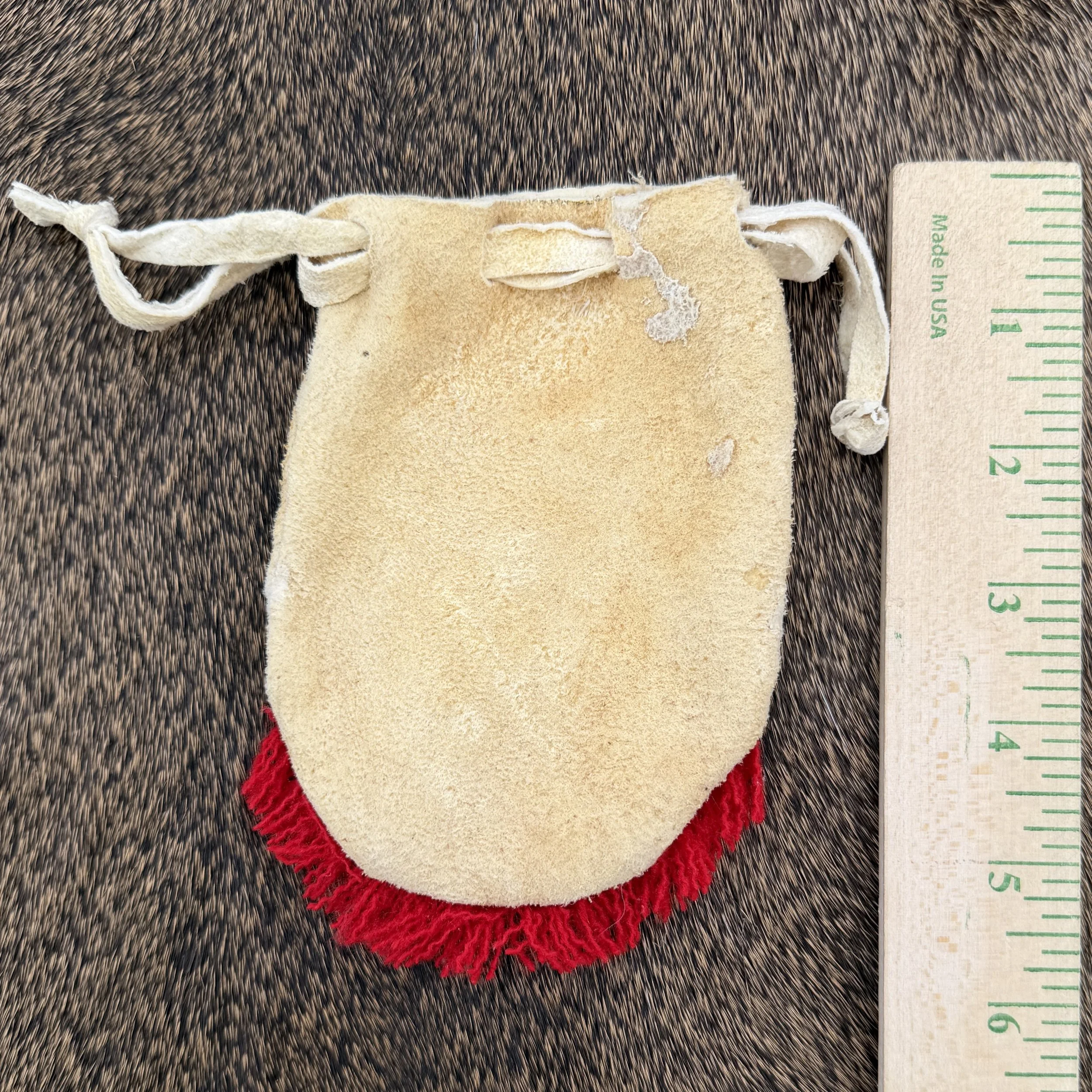 brain tanned leather bag