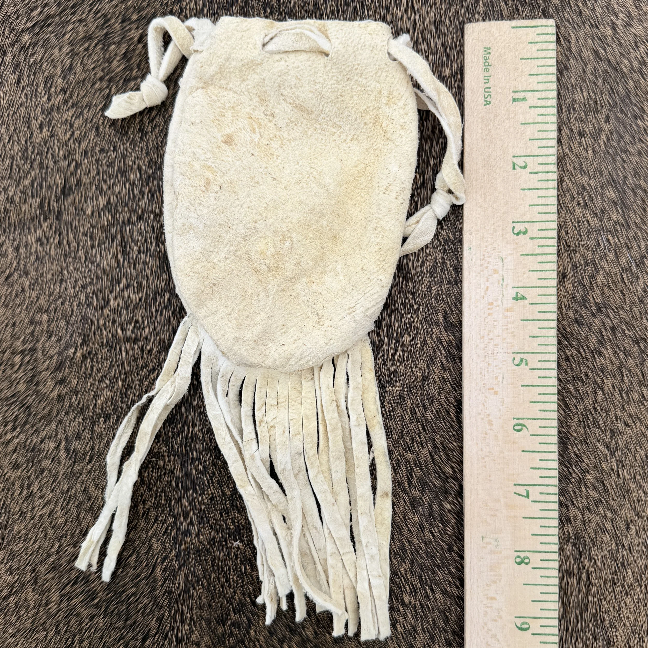 brain tanned leather bag