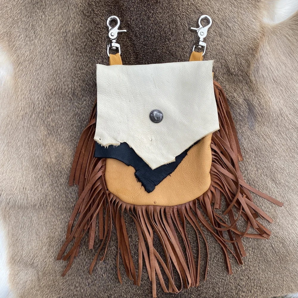 バッグ Roen reversible fringe leather Hip Flap Amazon.com: Sharo Hand-crafted Leather Fringed Adjustable Hip Belt