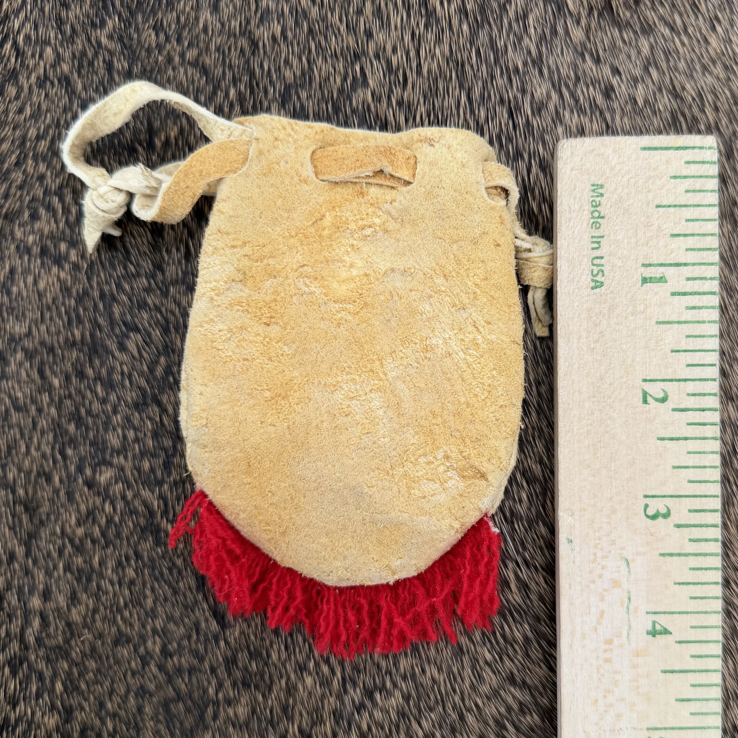 brain tanned leather bag