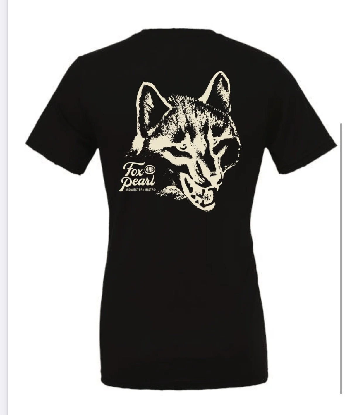 Fox and Pearl Black tee