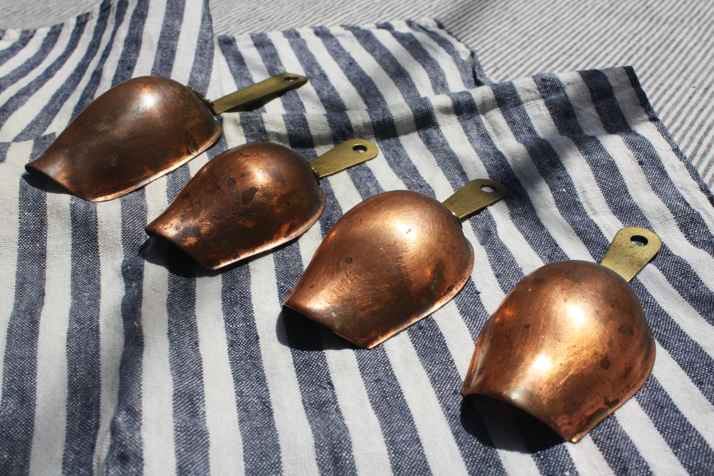 Copper Coffee Scoops (Set of 4)