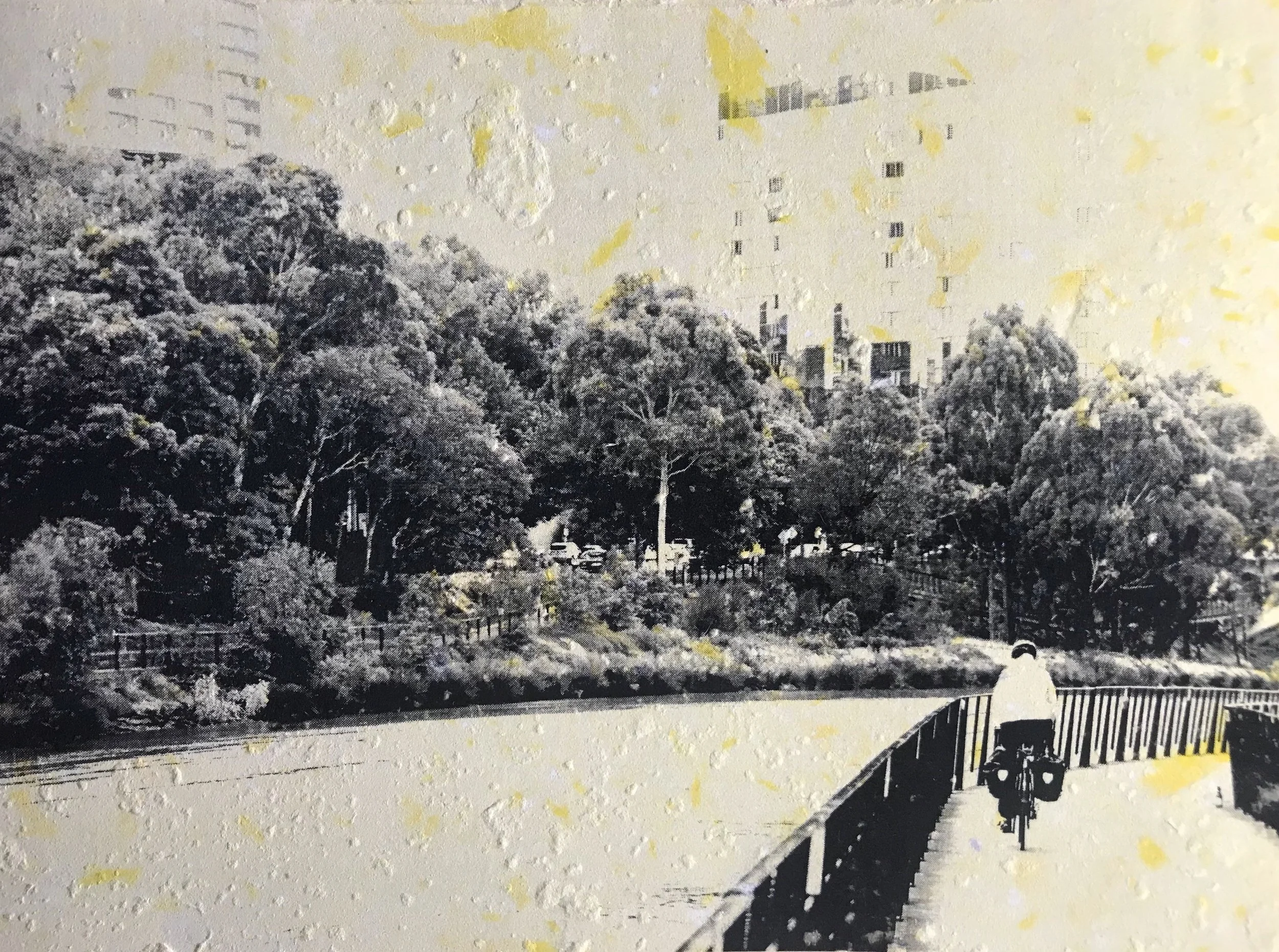 Stephanie Gobor, Yellow Yarra, 2018, Inkjet print on handmade paper