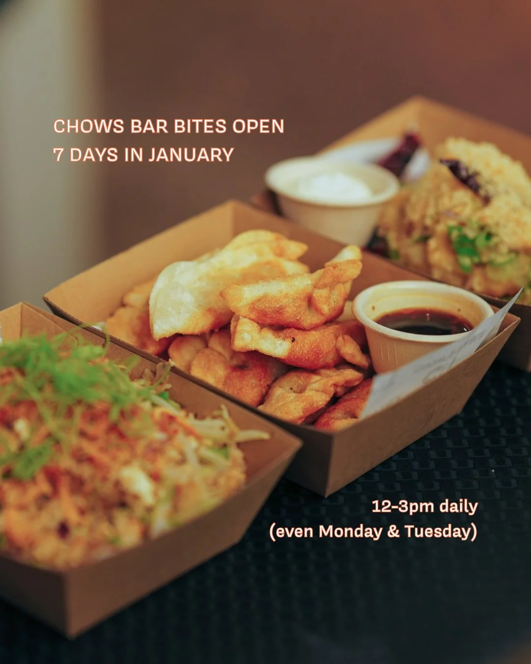 Bar bites are on all january long. Even when the restaurant is closed Monday &amp; Tuesday.⁠
⁠
Walk in, grab a seat and snack your way through summer.⁠
⁠
#chowstable #barbites #margaretrivereats #summerplates #wineanddine