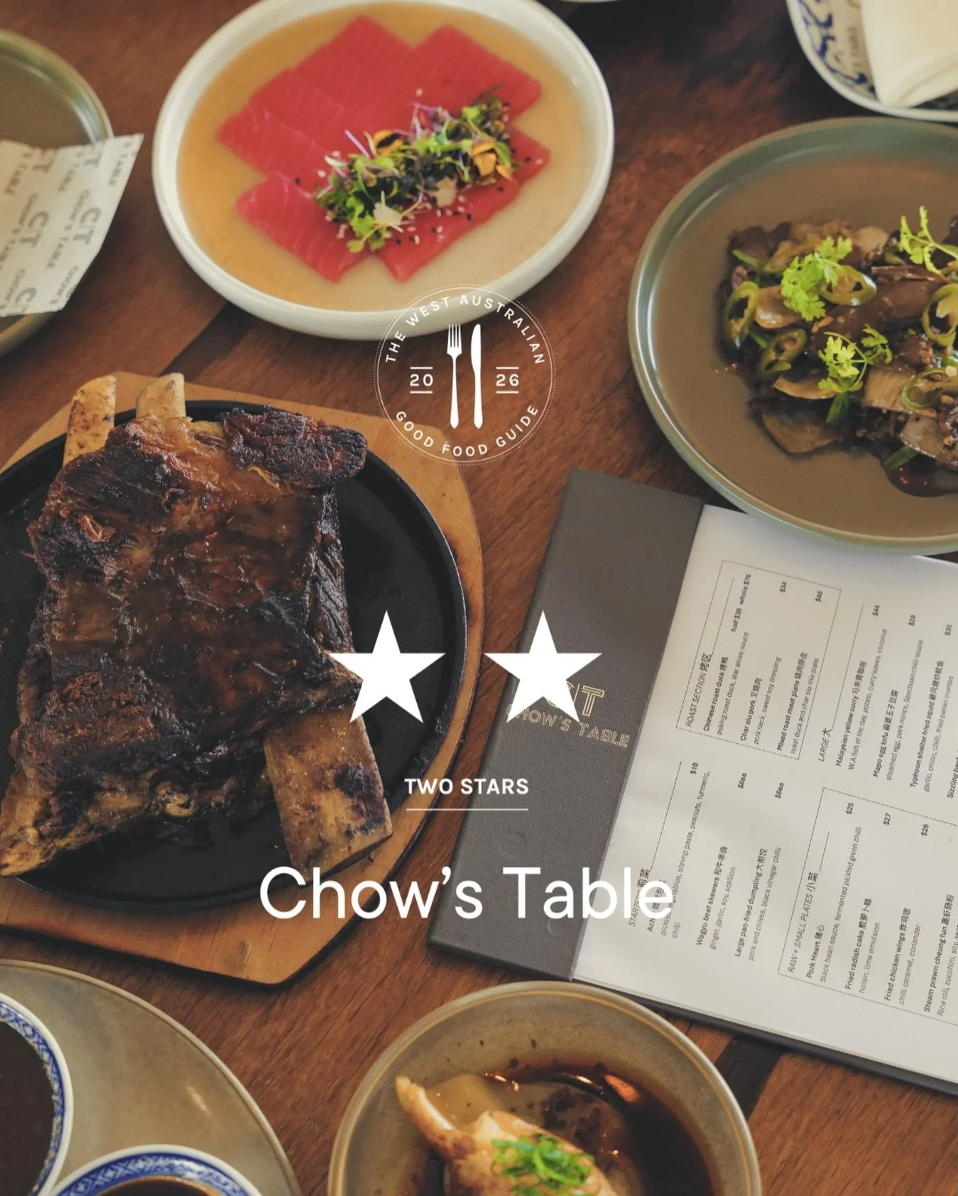 The @wagoodfoodguide released their top 100 restaurants in WA and we were lucky enough to be included in the list, and this week we were presented with 2 stars. 

Each of the top 100 are presented with 1, 2 or 3 stars. We sure to head over to see the