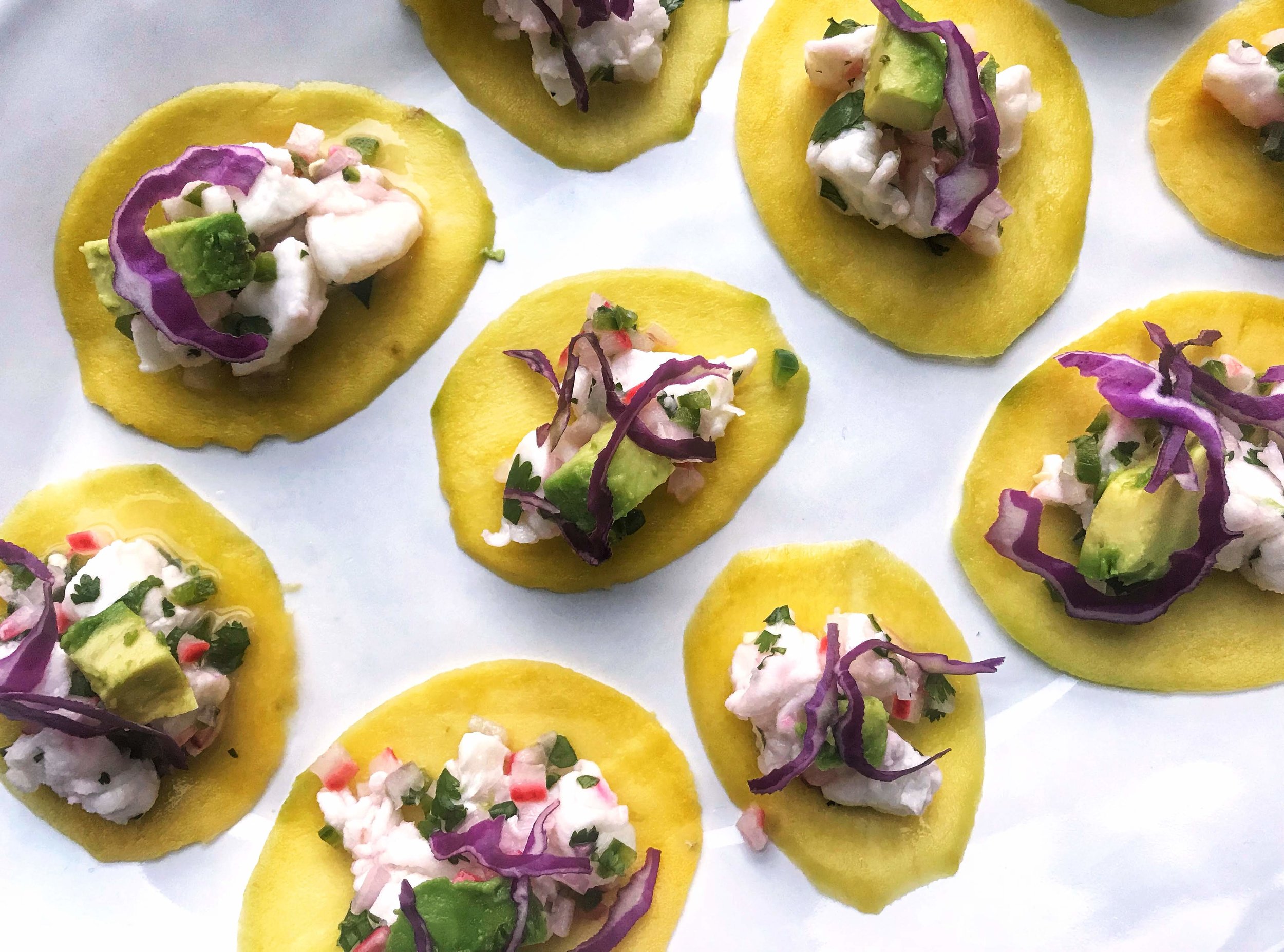 Mini Mango Ceviche Tacos