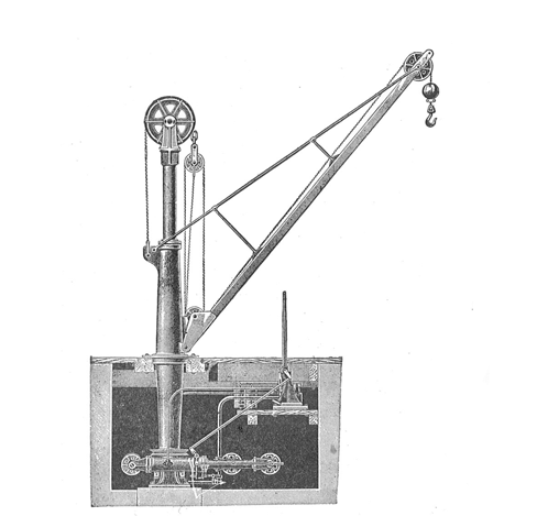 Period diagram showing the internal works of a Hydraulic Jigger of the type similar to those fitted aboard Mooltan. Learn more