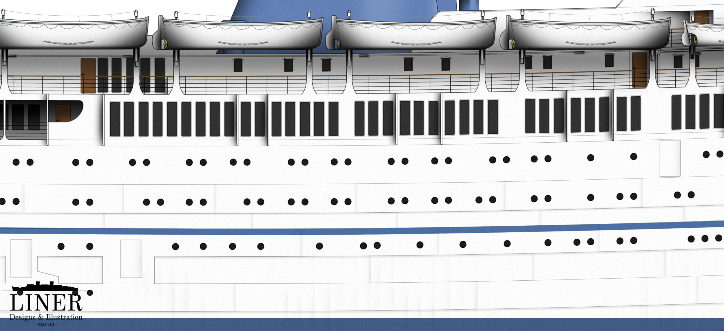 Looking amidships where the popular ‘Winter Garden’ cafe was located.