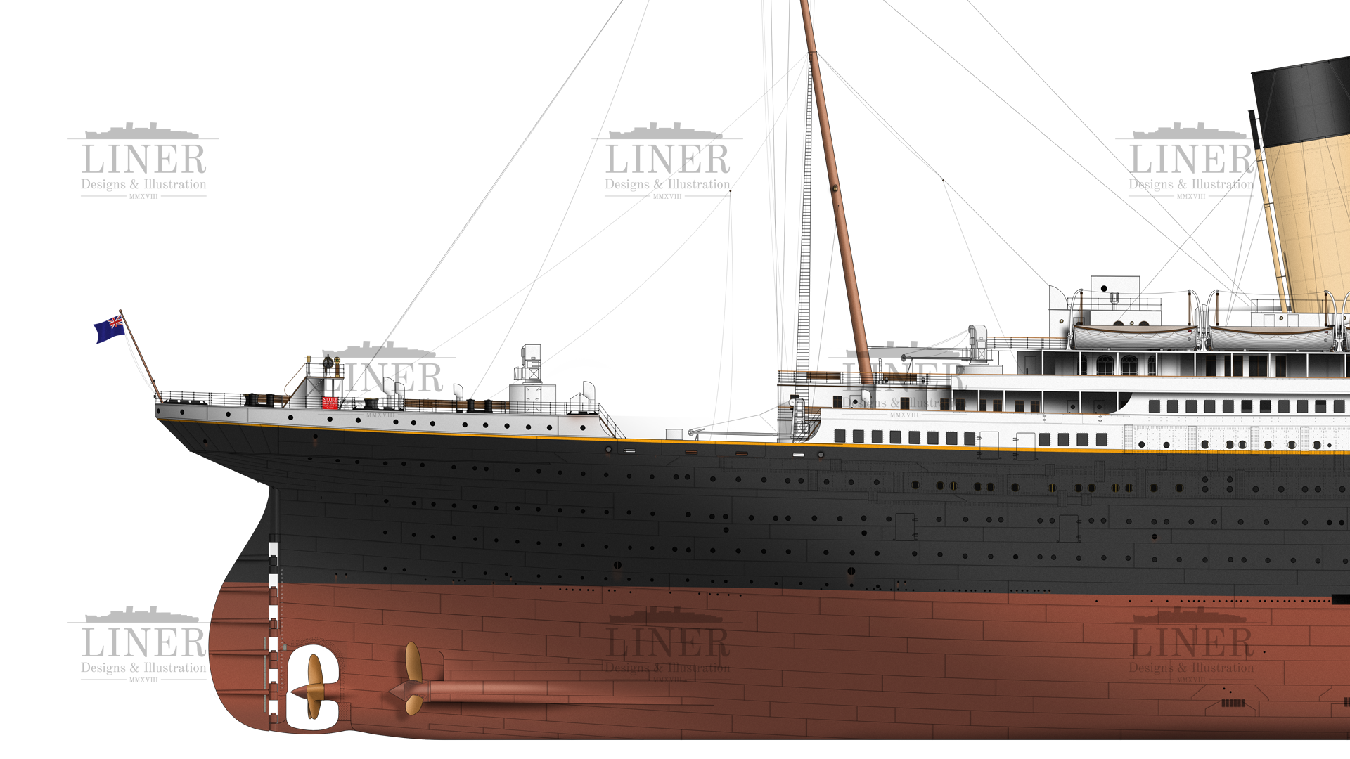 Titanic 1912 — Liner Designs & Illustration