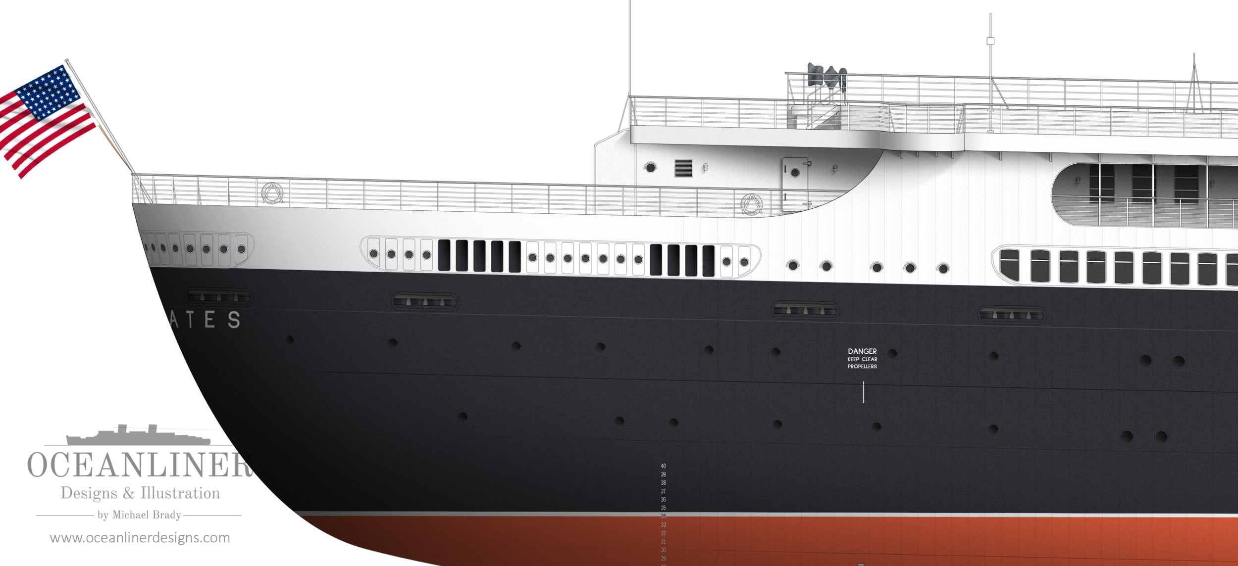 1200 1350 And 1174 Scale Ss United States — Oceanliner Designs