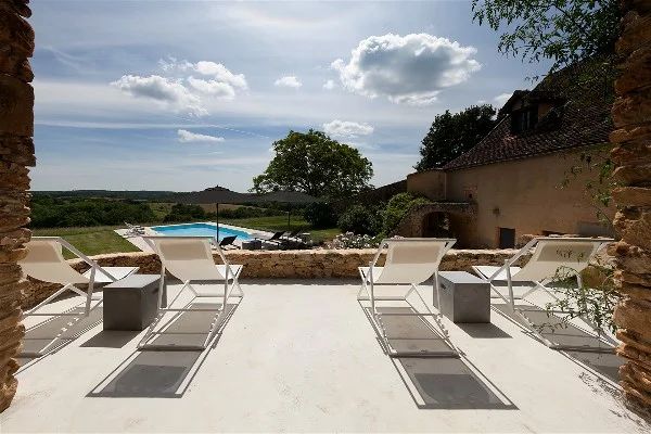 Beautil Landscape Swimming Pool Dordogne Valley
