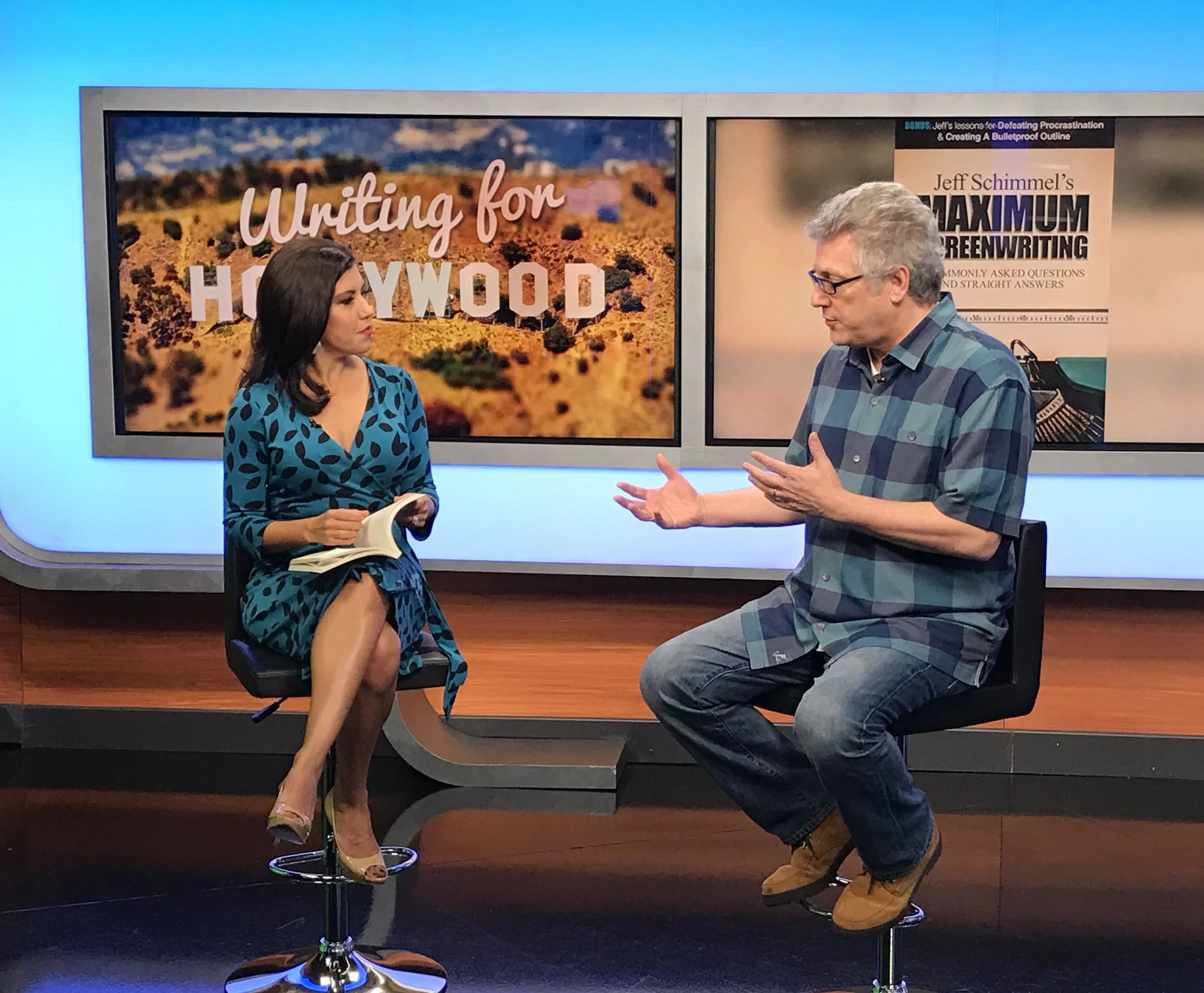Jeff promoting his book, Maximum Screenwriting on television show “Good Morning Arizona”