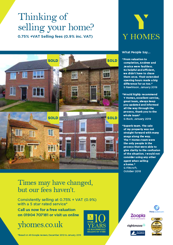 Flyer for newly rebranded Y Homes