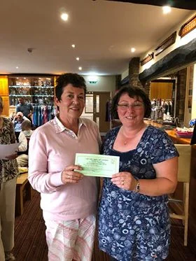 Fiona Jones, Cradoc GC receives Mrs G Owen Best Nett Salver