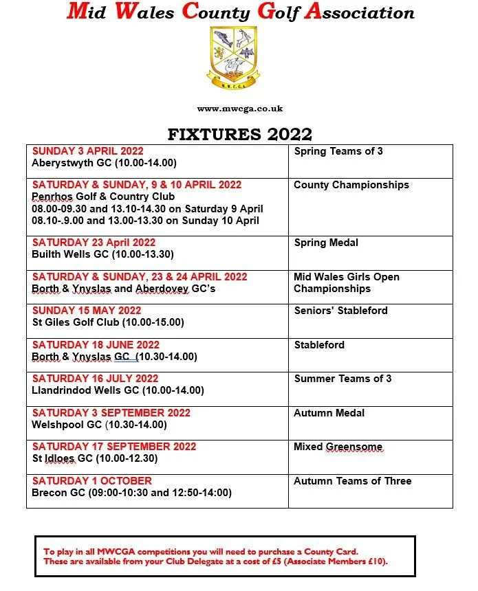 2022 Fixture List 