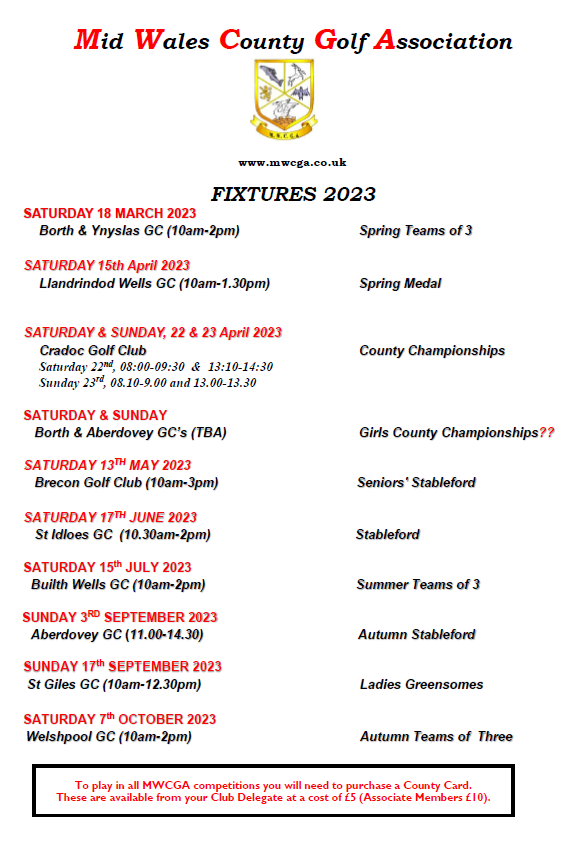 Entries for all 2023 fixtures now open!!!