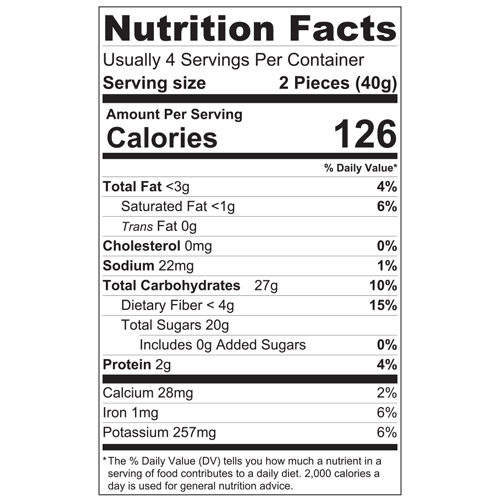 Date Truffles Sesame & Cardamom_150g_Nutrition Facts.png