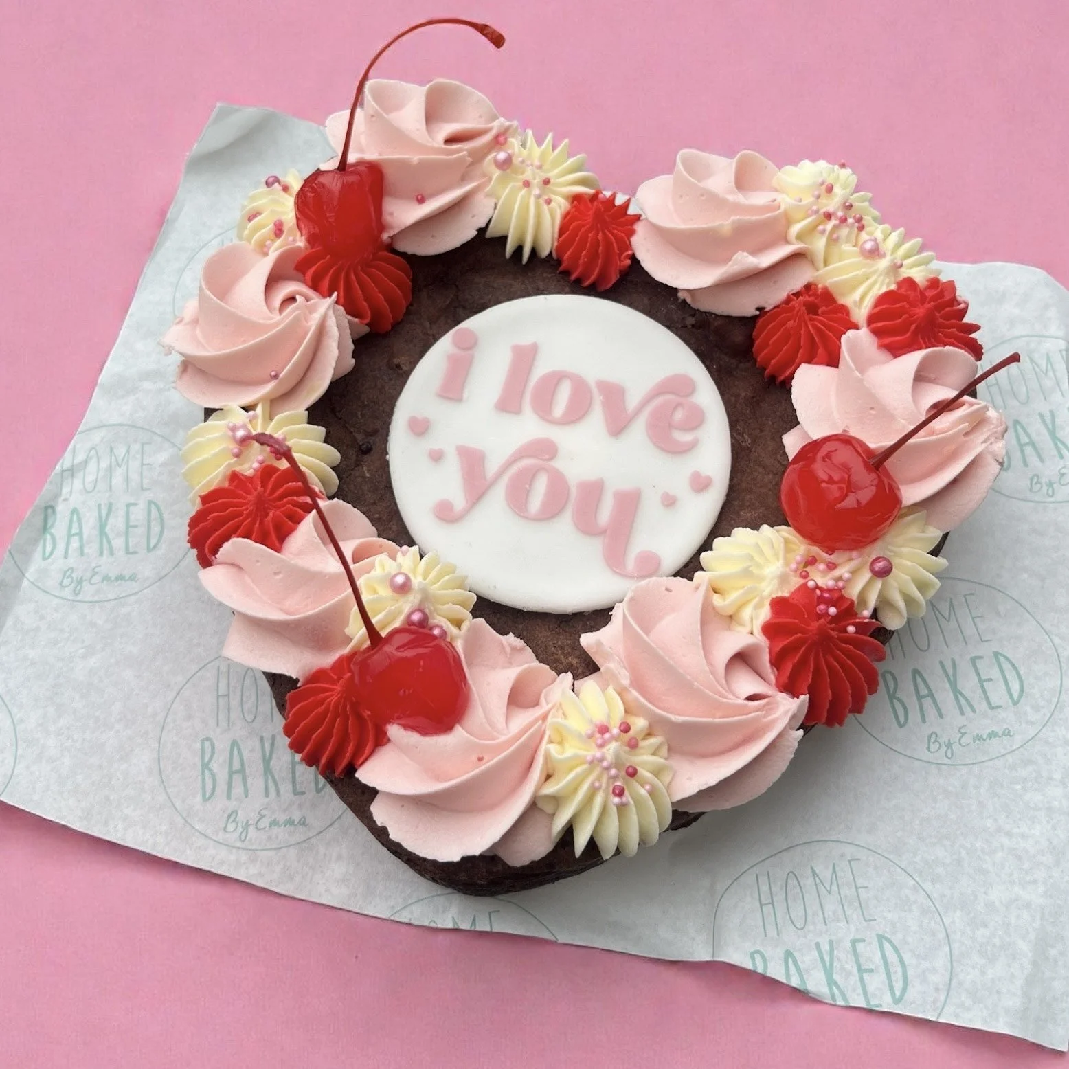 Valentine's brownie heart