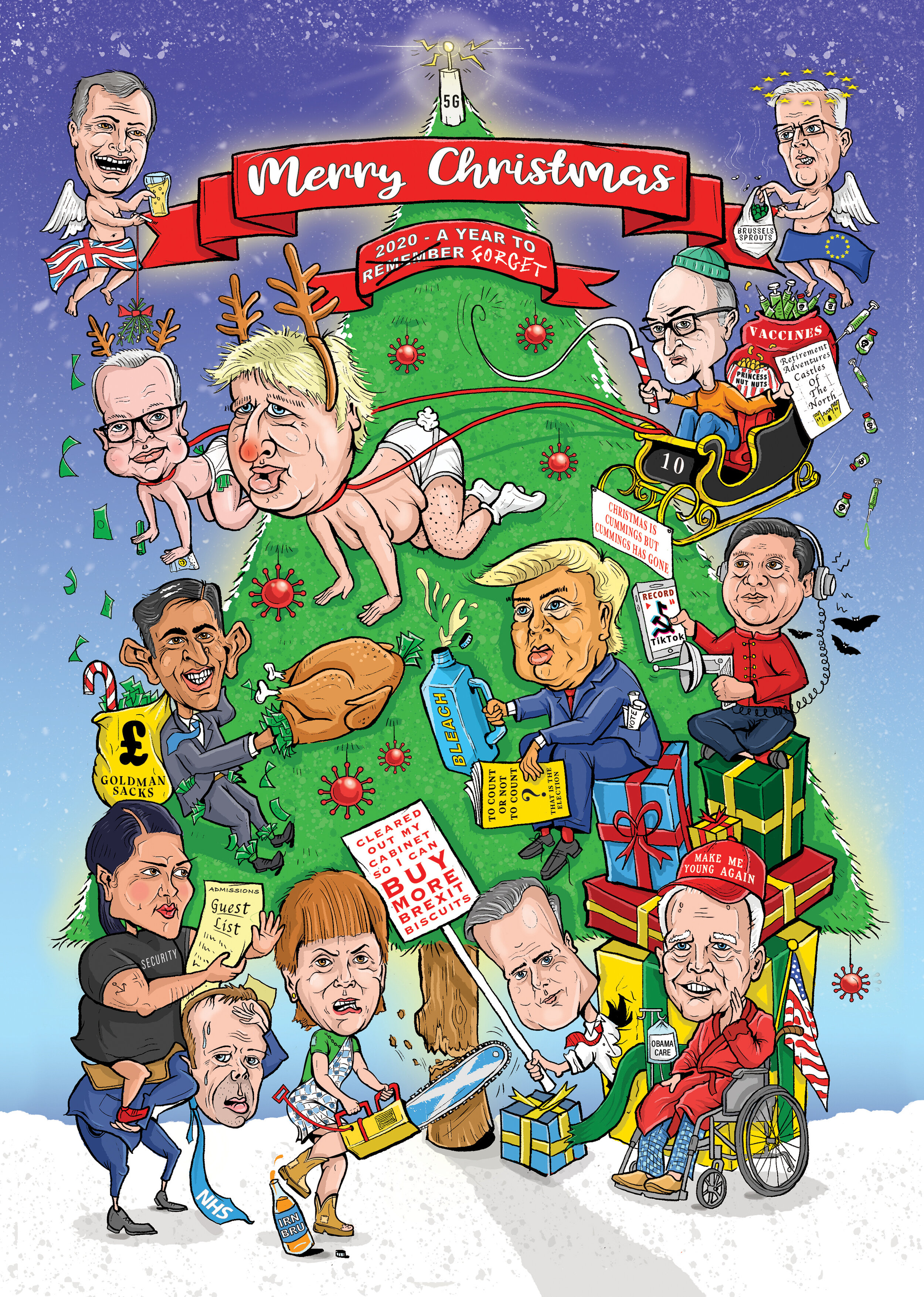 2020 Christmas Political Cartoon