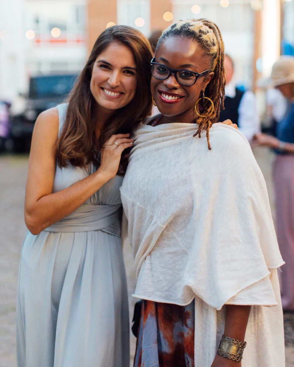 Marine Tanguy with the artist Adelaide Damoah
