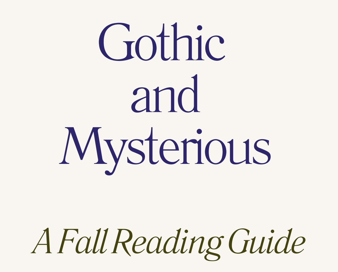 Embrace the Mysterious: A Fall Gothic Literature Reading Guide