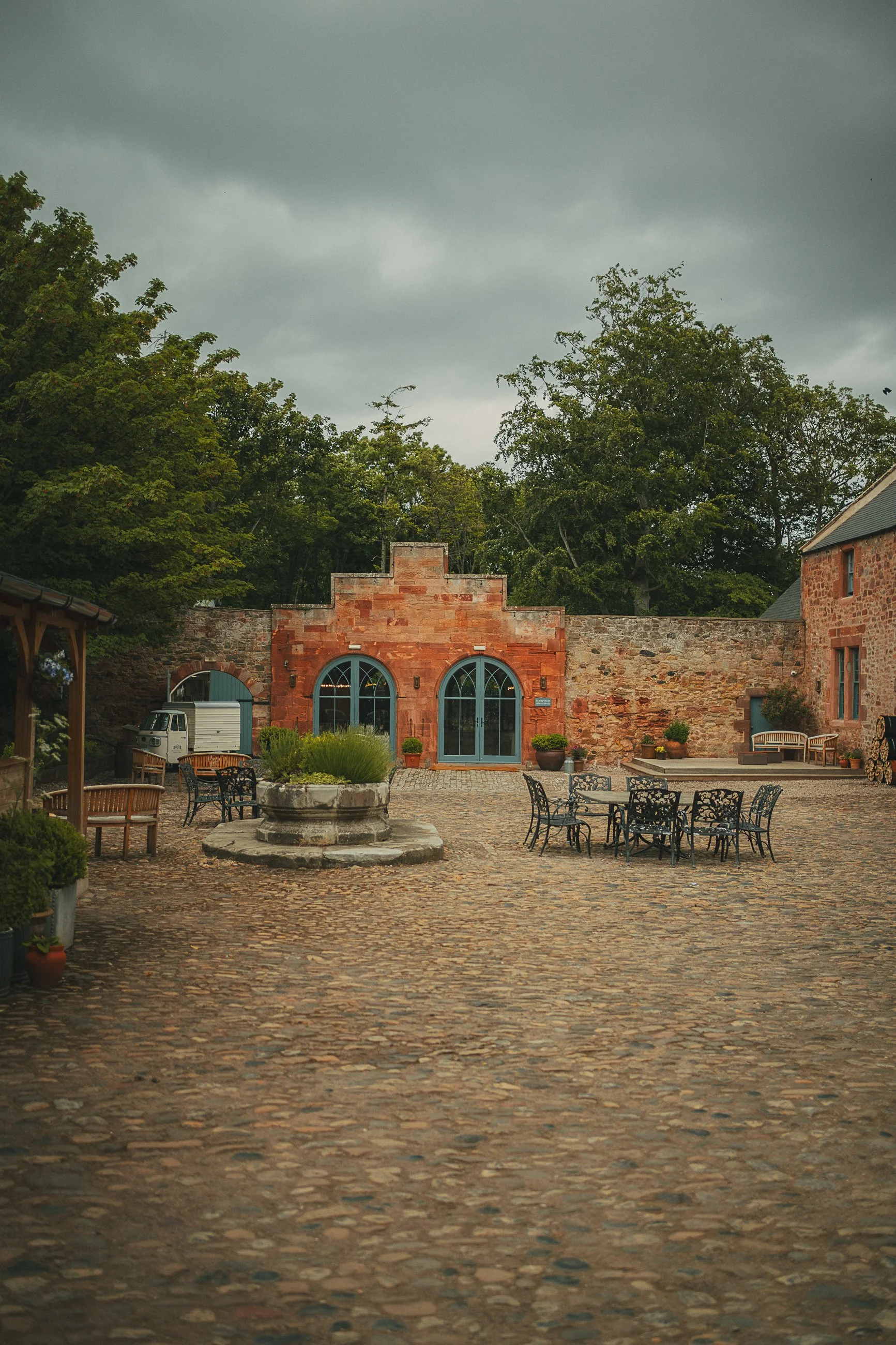 Broxmouth Courtyard wedding venue near Dunbar in East Lothian, Scotland.