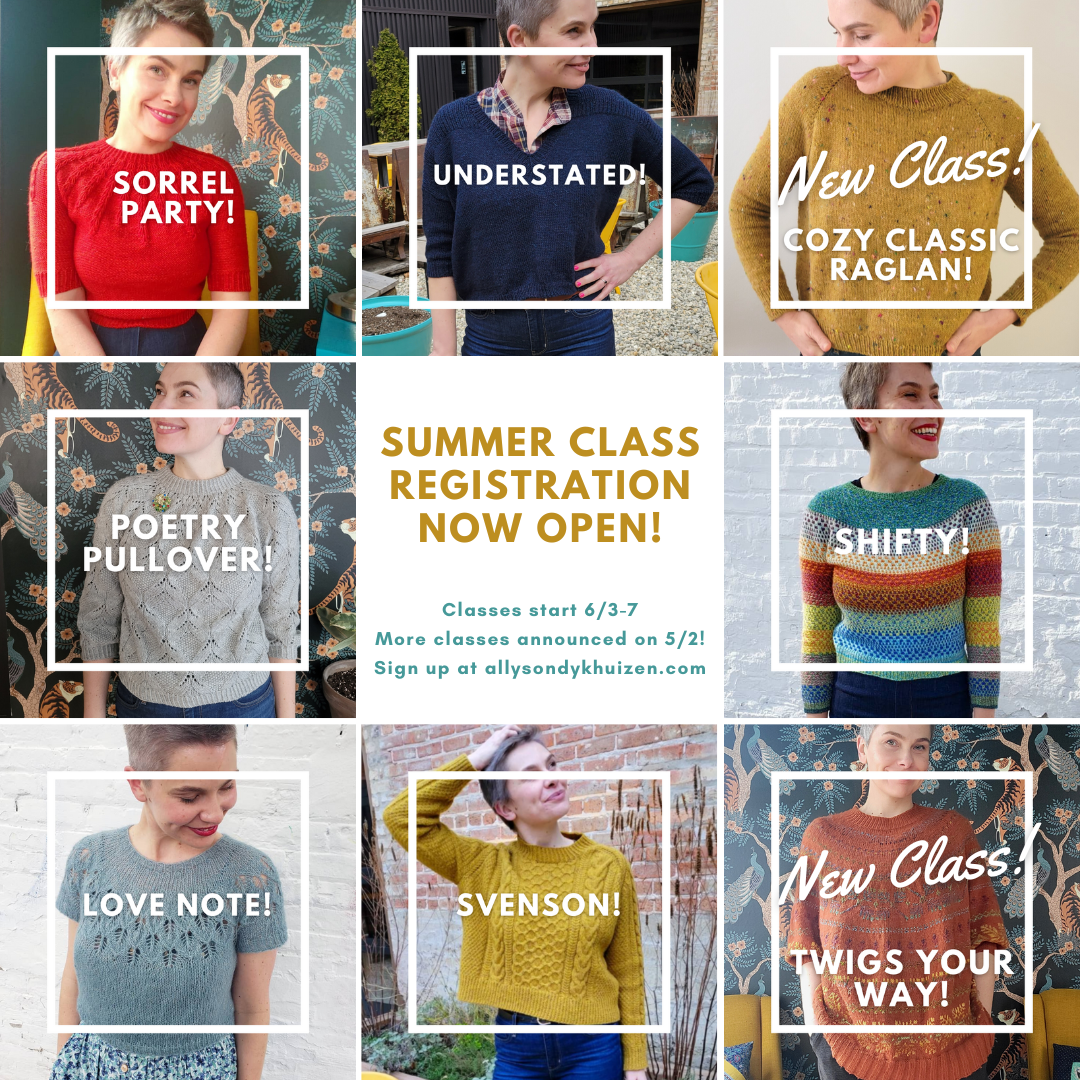 My Summer Sweater Schedule is HERE!