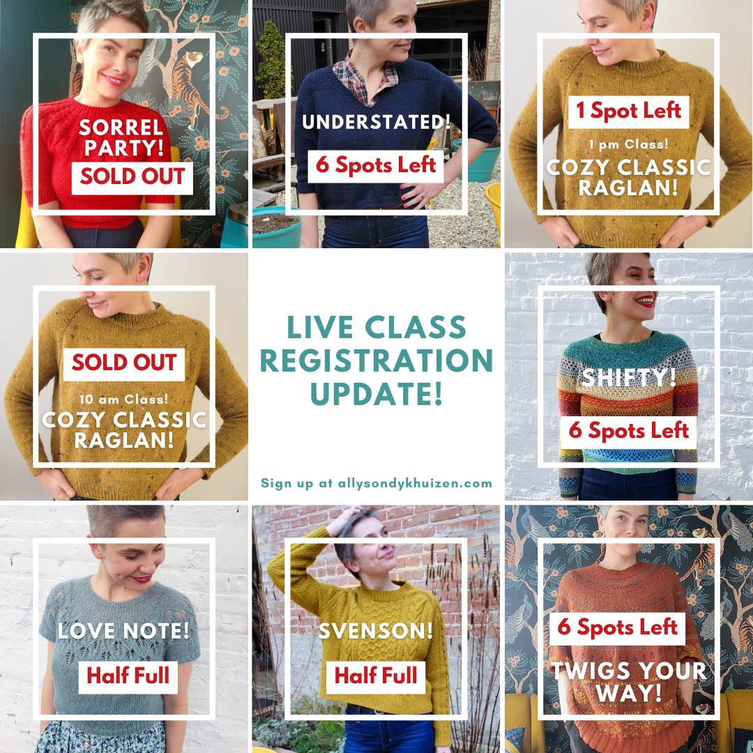 Class Registration Update!