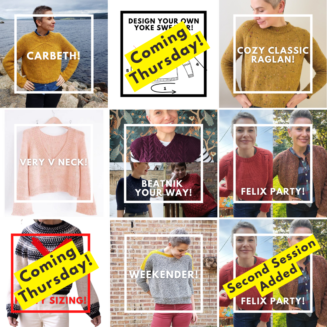 Registration Now Open - Let’s Knit Sweaters!