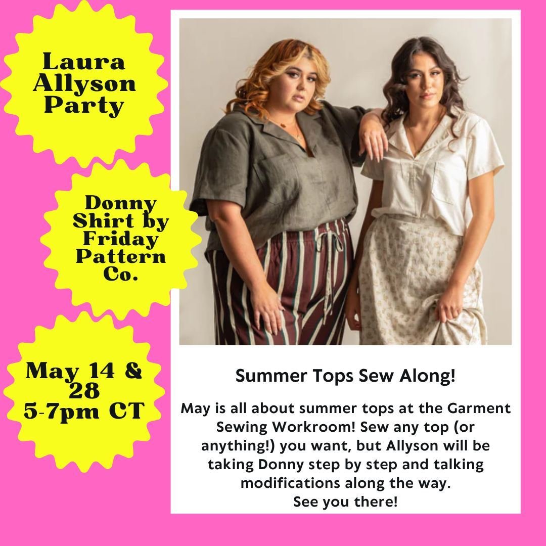 SO INSPIRED by @workroomsocial Wardrobe Week that I'm hitting the floor running with some summer sewing plans, and that starts with the Laura Allyson Party May sew along - summer tees! ⁠
⁠
The votes have been counted and Donny is the champion! And ac