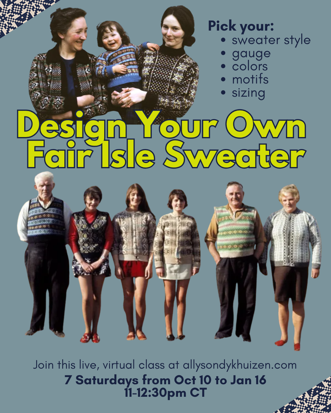 Design Your Own Fair Isle Sweater - 7 Sessions