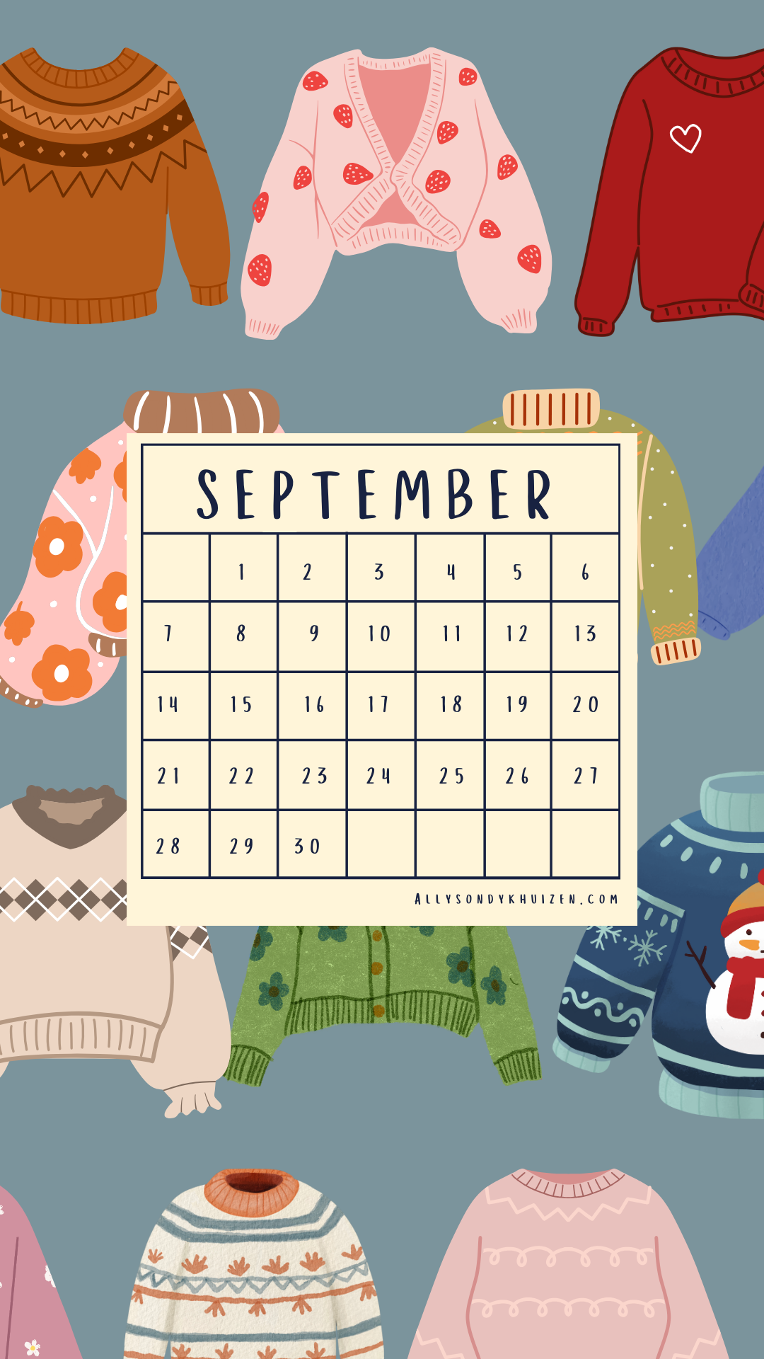 September Wallpaper! — Allyson Knits!