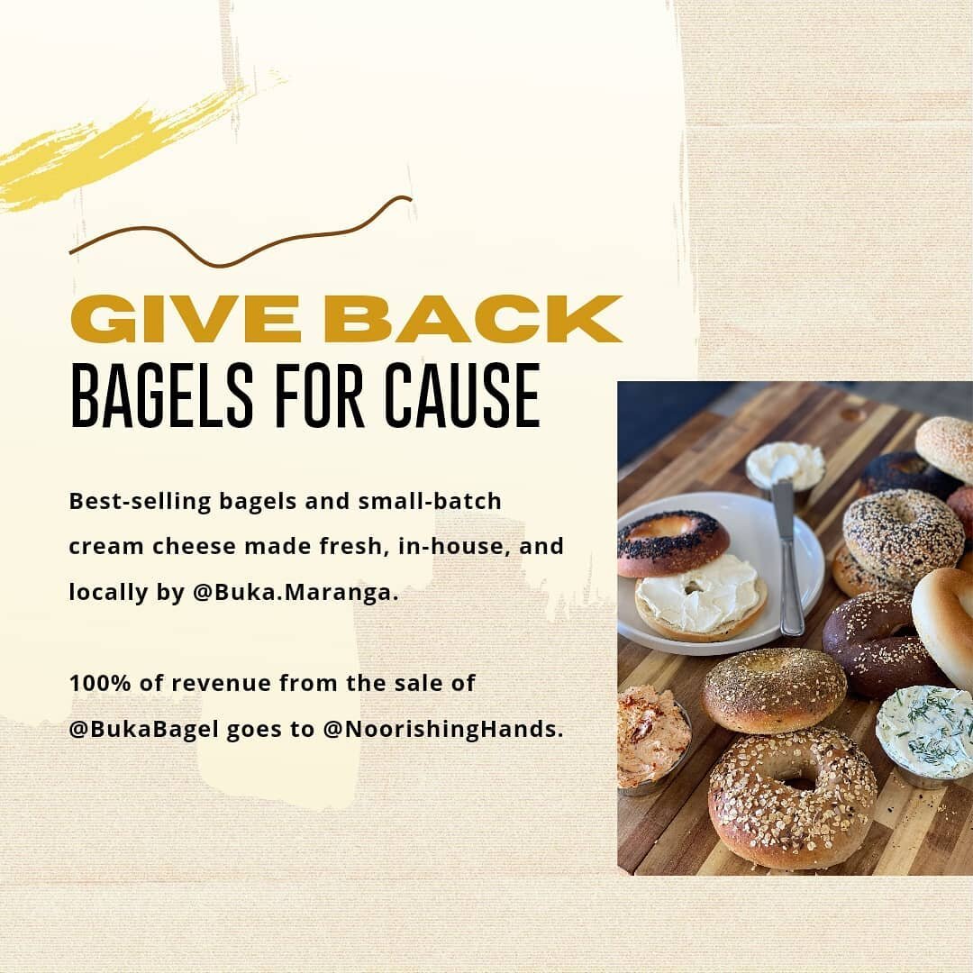 Coming soon 😍 the @bukabagel box and #BagelsForCause.

Best-selling bagels and small-batch cream cheese made fresh, in-house, and locally by @Buka.Maranga, delivered across the GTA 🇨🇦.

100% of revenue from the sale of @BukaBagel goes to @Noorishi