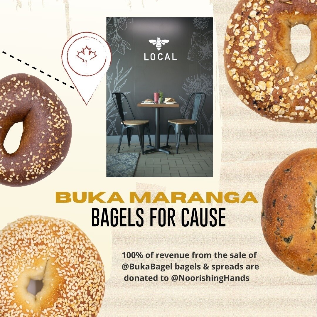 We're proud to be a small Armenian-owned local business with an initiative to give back to families 🥯🇨🇦 #BagelsForCause 100% of revenue from @bukabagel bagels and spreads goes to @NoorishingHands. Together, we can make a positive impact. Join our 
