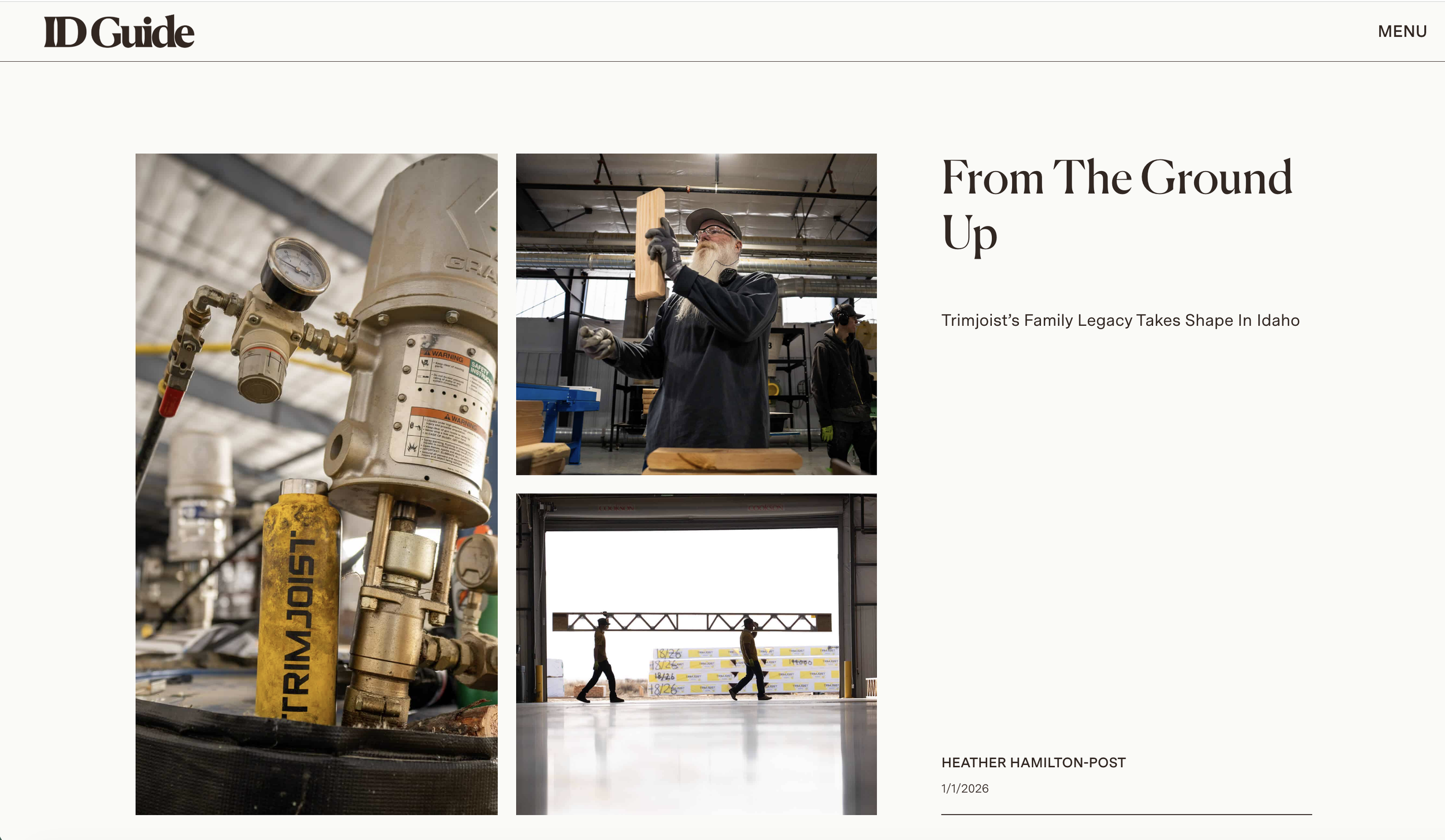 Building a Legacy: Trimjoist Featured as Cover Story in ID Guide