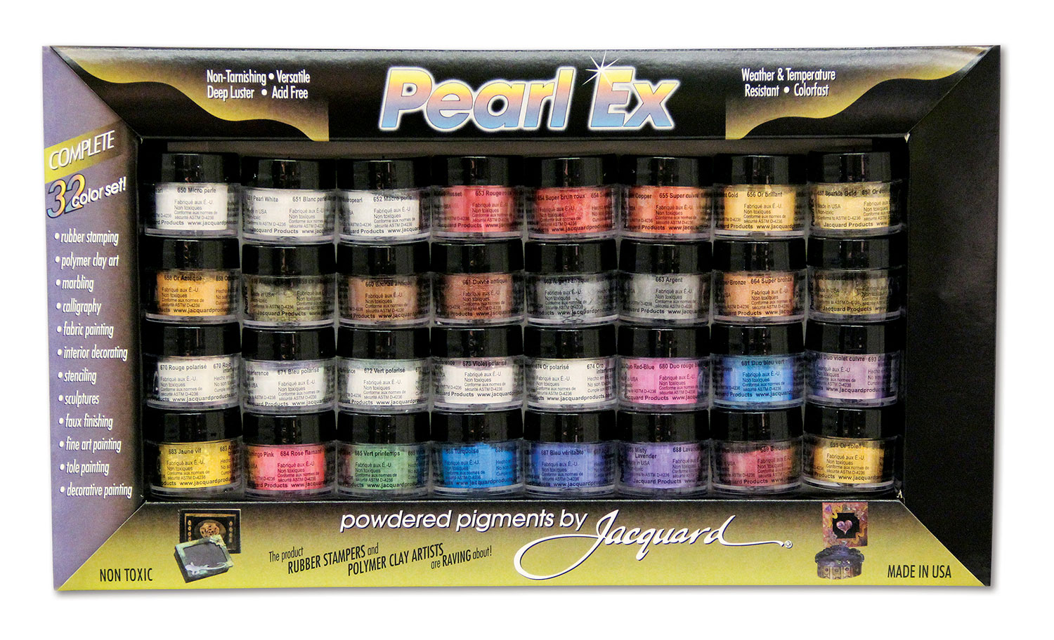Jacquard Pearl EX Powdered Pigment - Brilliant Gold - 3 G