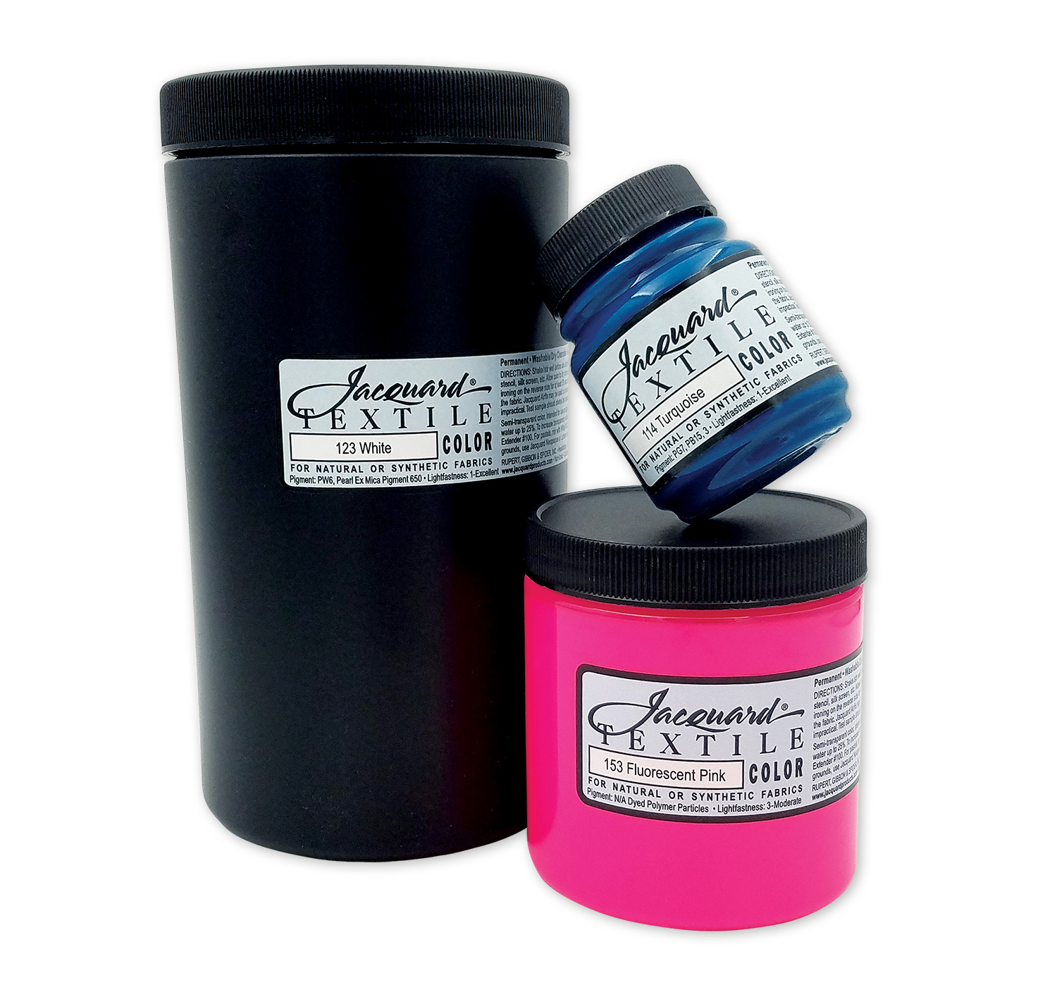 8 oz. Black Textile Paint @ Raw Materials Art Supplies