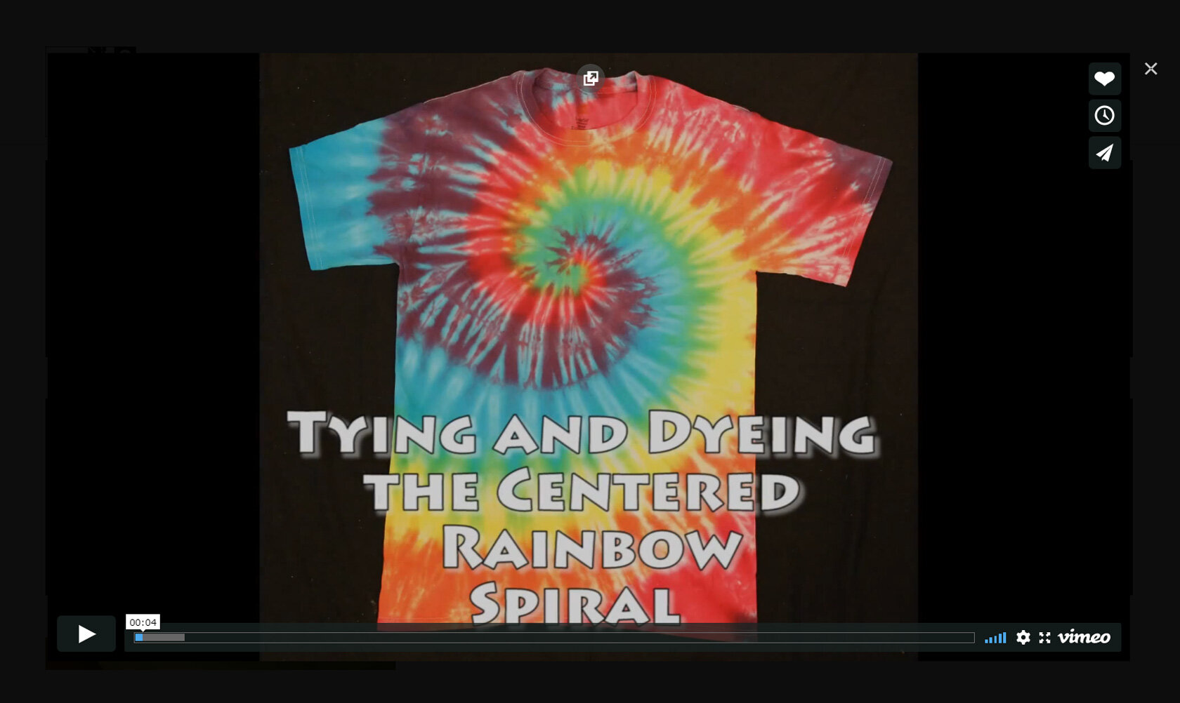VIDEO: Tie Dye Rainbow Spiral