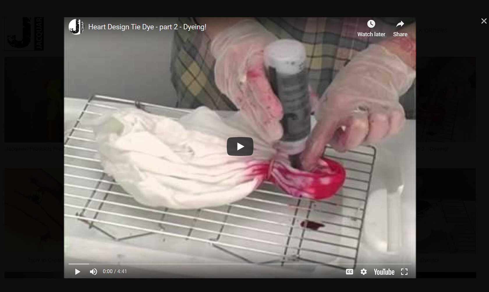 VIDEO: Heart Design Tie Dye - Part 2