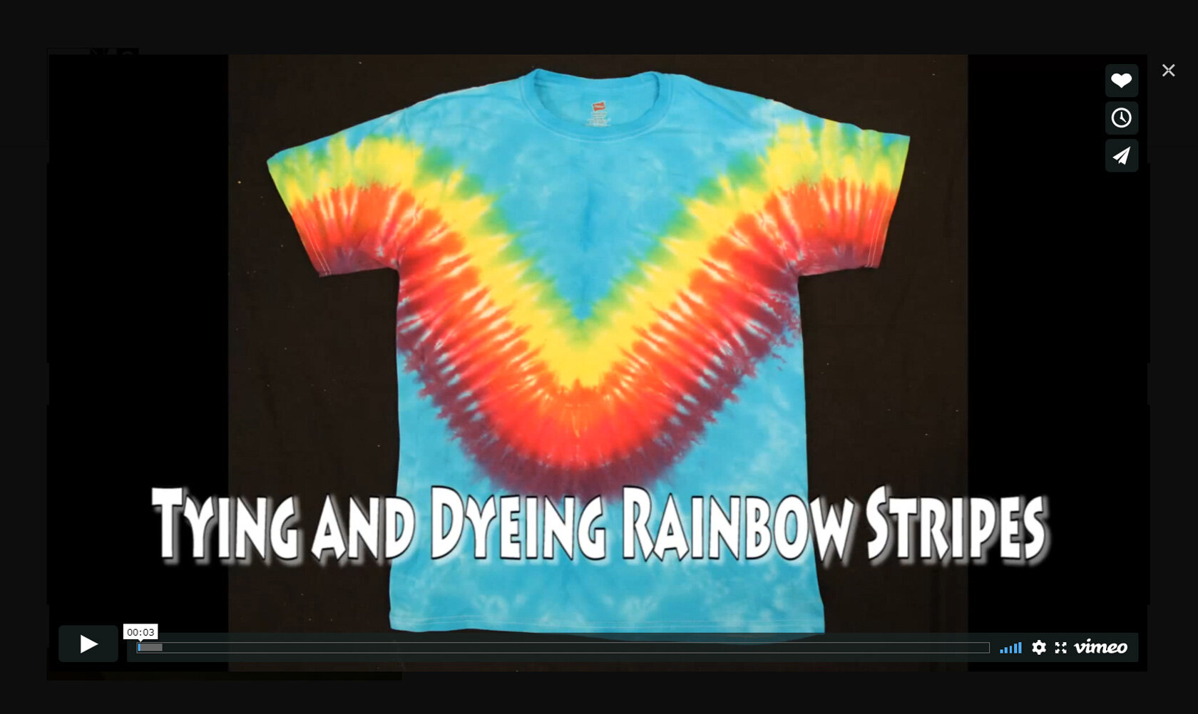 VIDEO: Tie Dye Rainbow Stripes