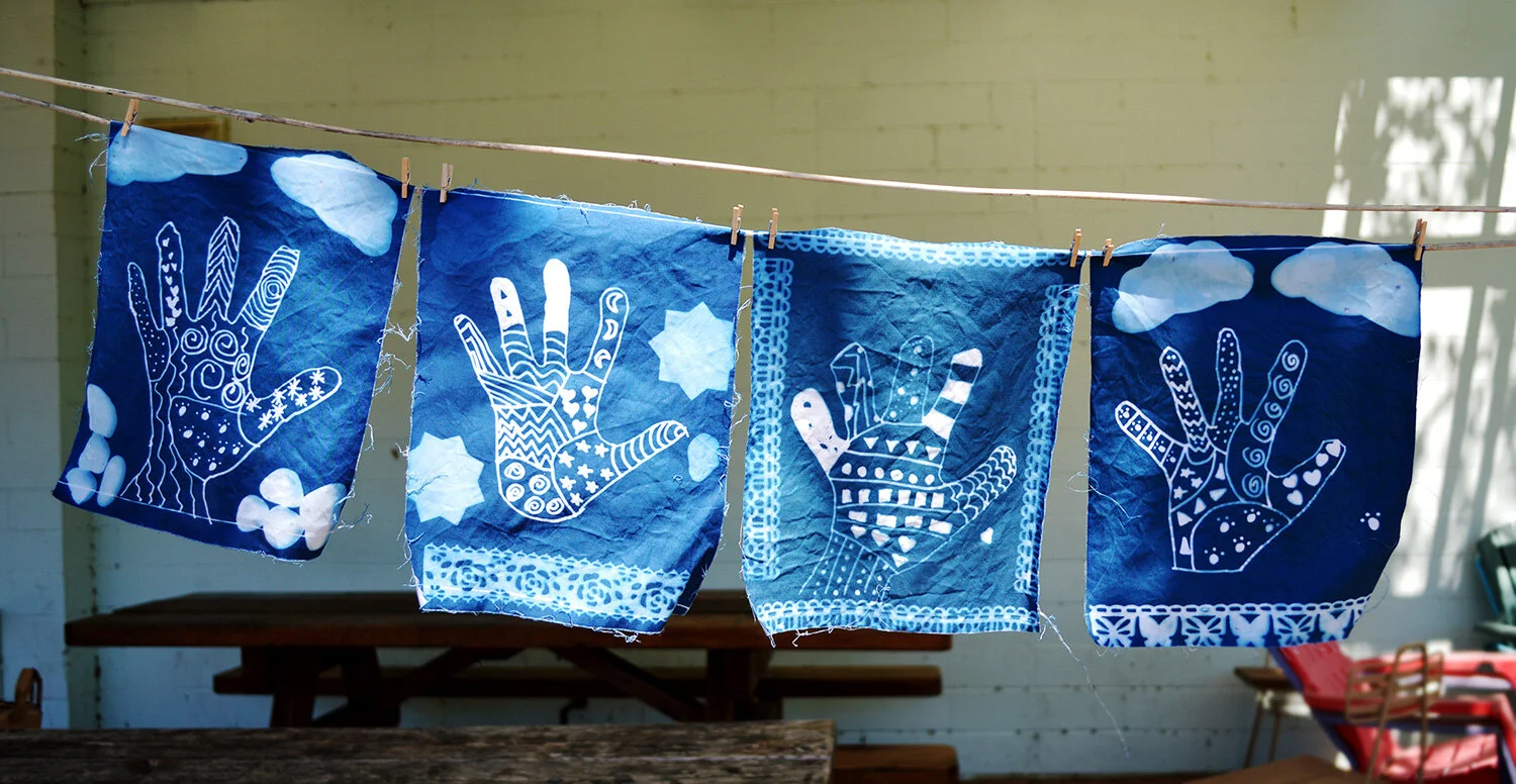 Cyanotype Zen Doodling