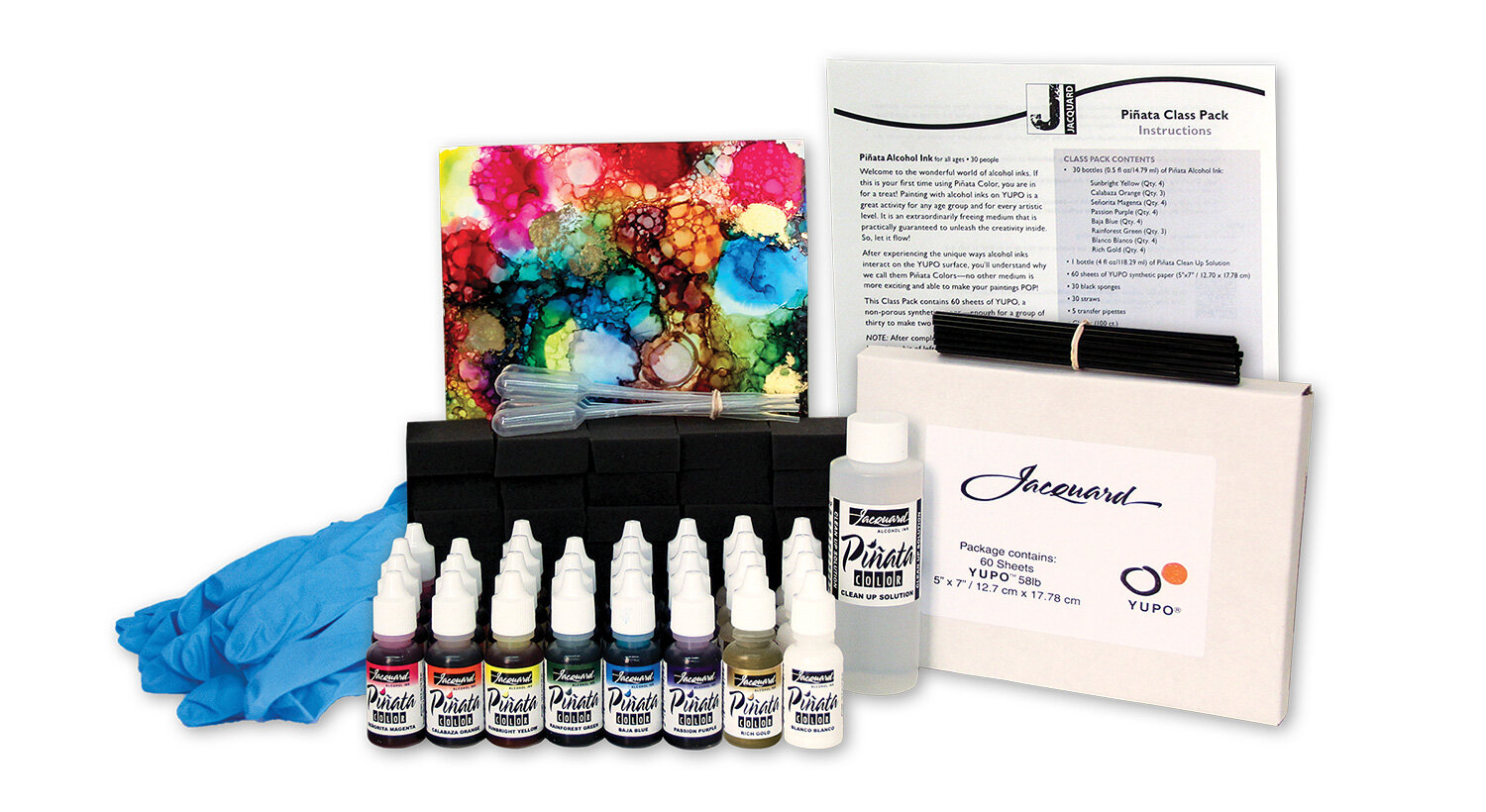 Jacquard Pinata Color Exciter Pack Alcohol Ink Bundle with Alcohol Blending  Solution, Pixiss Blending Tools and Legion Yupo Paper : : Home