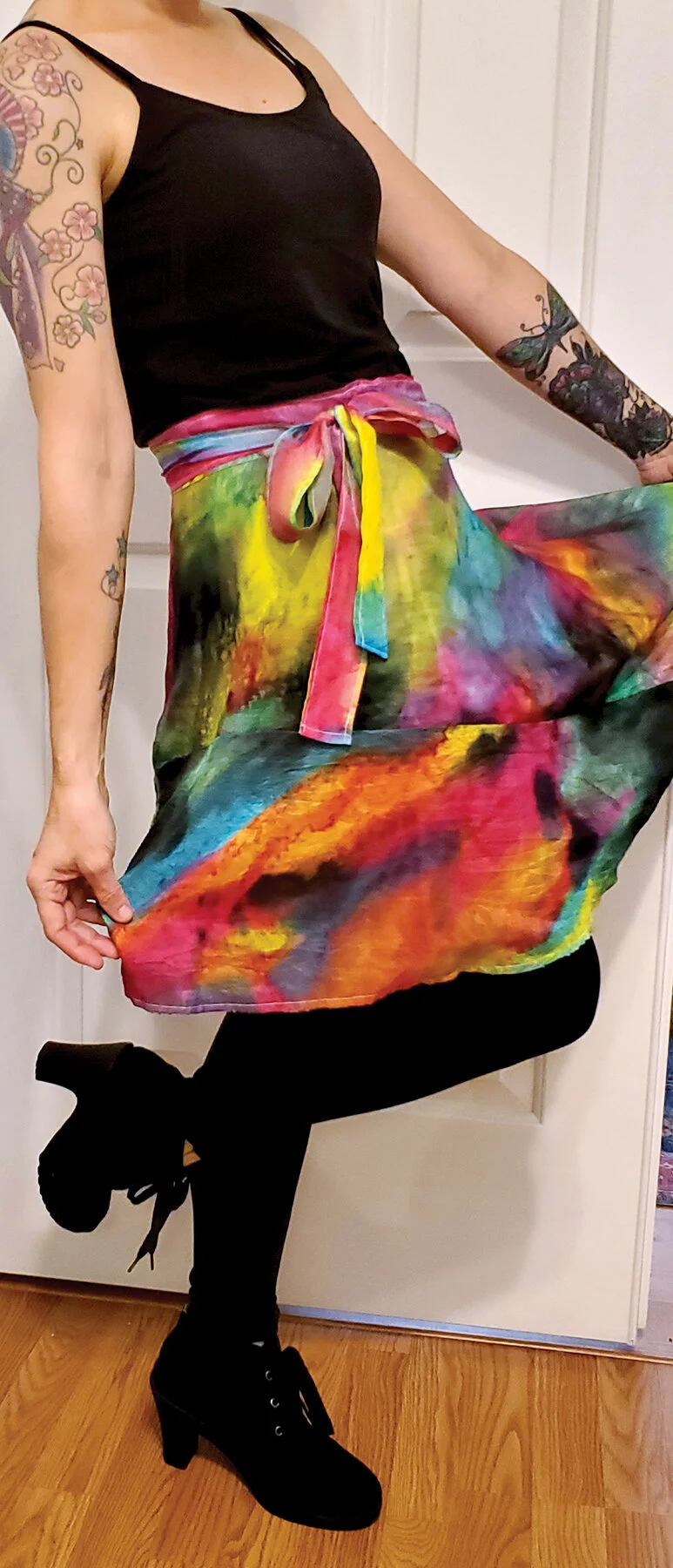 Reversible Silk Wrap Skirt