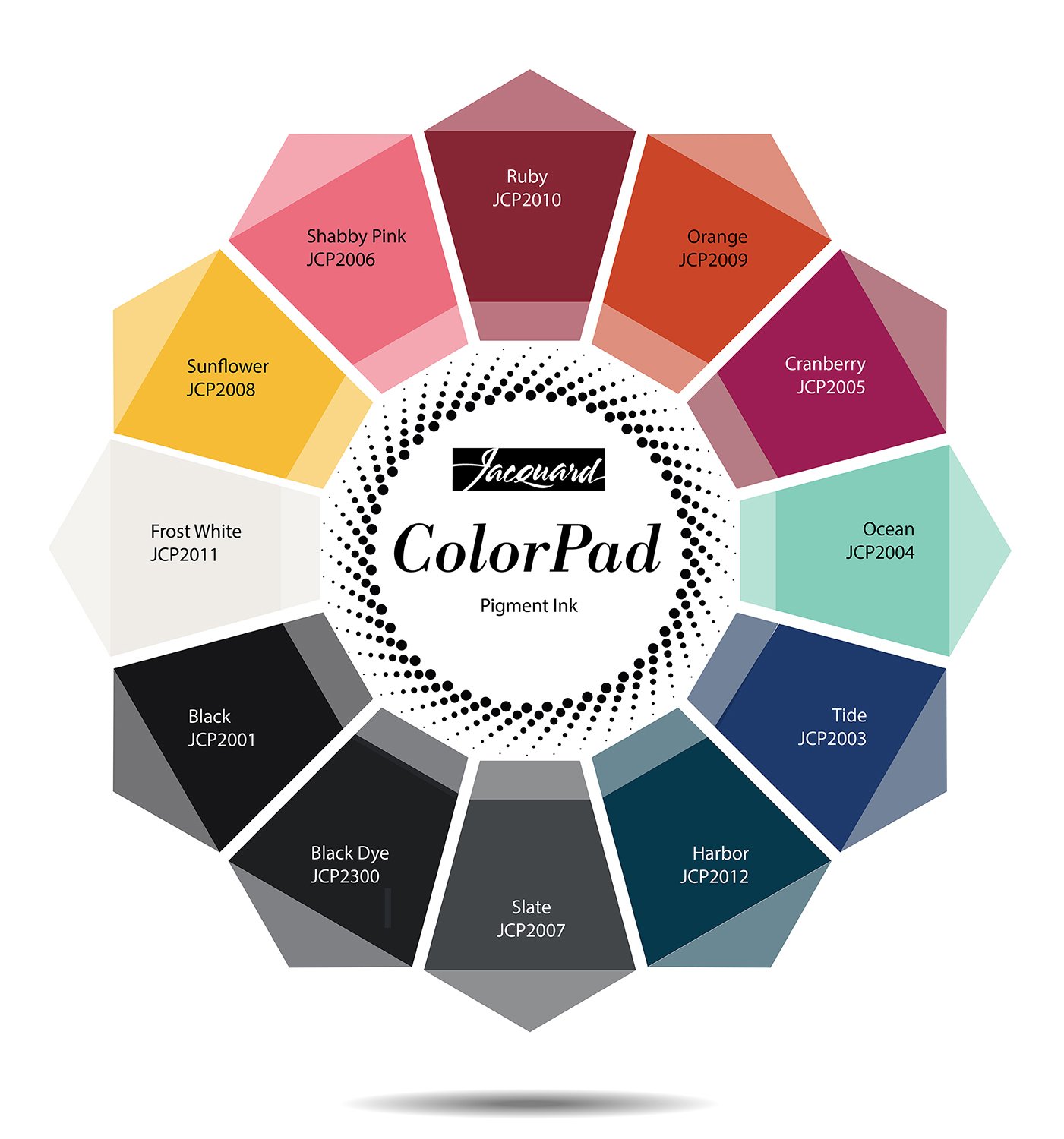Rico Design Ink Dye 8 Color Pad Essentials