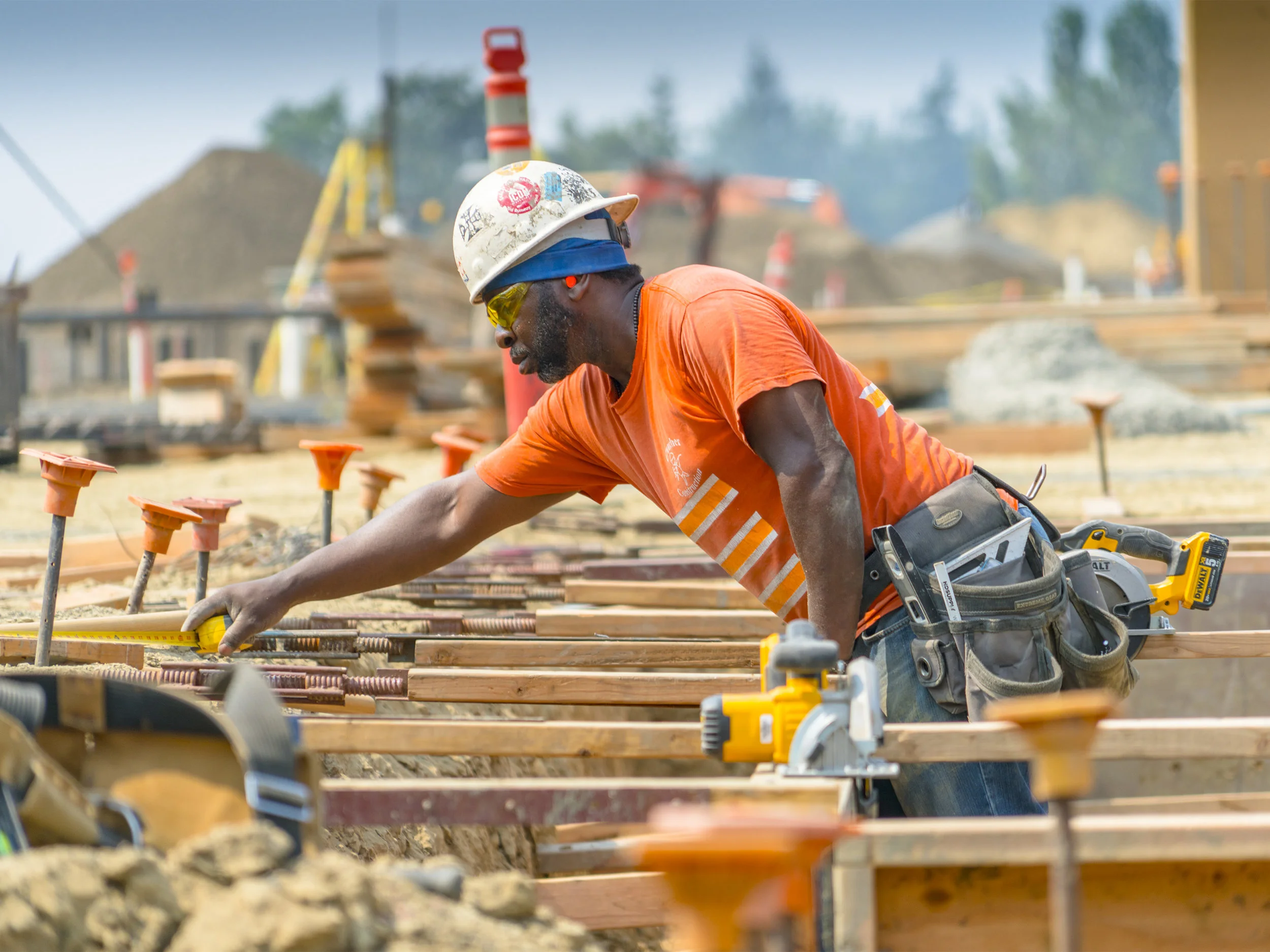Typically, a couple dozen shots will be snapped of a worker doing their job in order to catch the one or two that look really good.