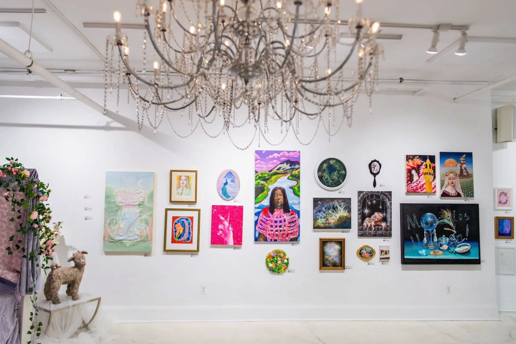 Installation of She in the Tower - Era Contemporary x 7House Gallery
