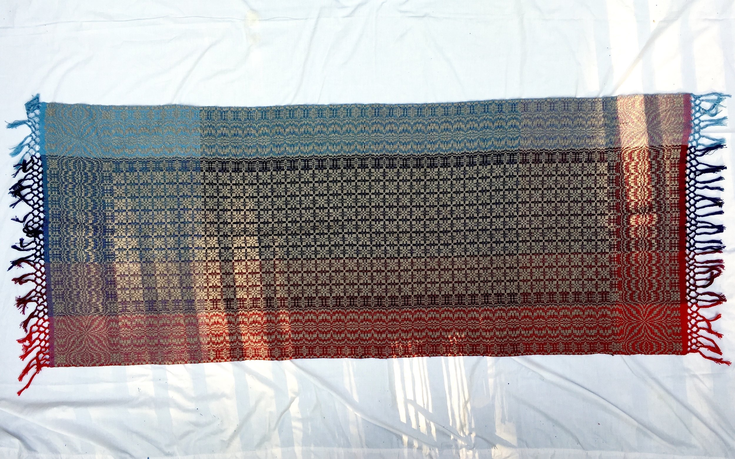 Lee’s Surrender, 2016. Table runner woven in cotton and wool.
